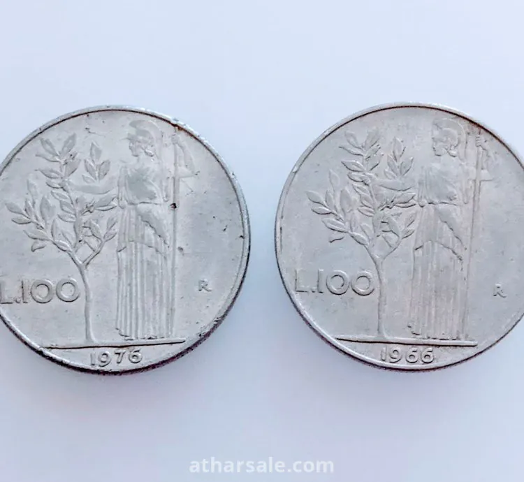 عملتان 100 ليرة ايطالية