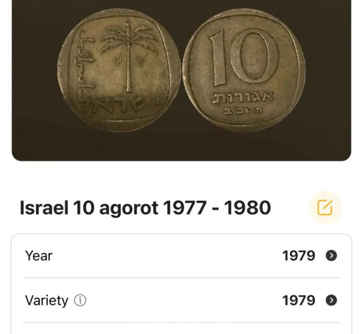 عملة اسرائيلية عام 1979