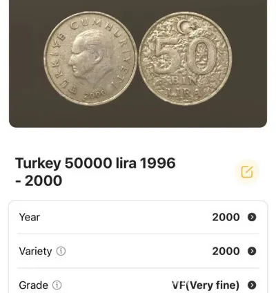 عملة تركية 2000