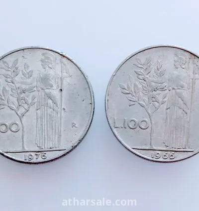 عملتان 100 ليرة ايطالية
