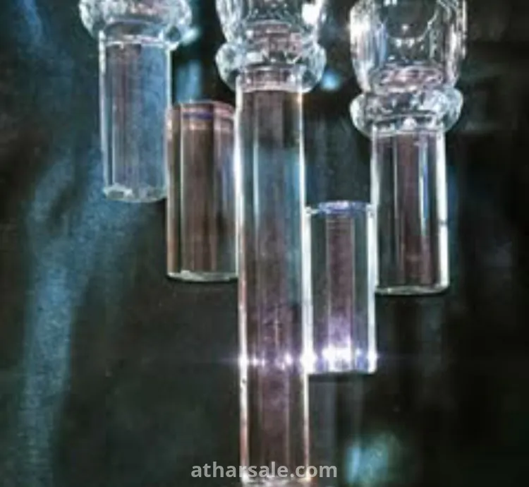 2 من الشمعيدان الكريستال البوهيميا القديم