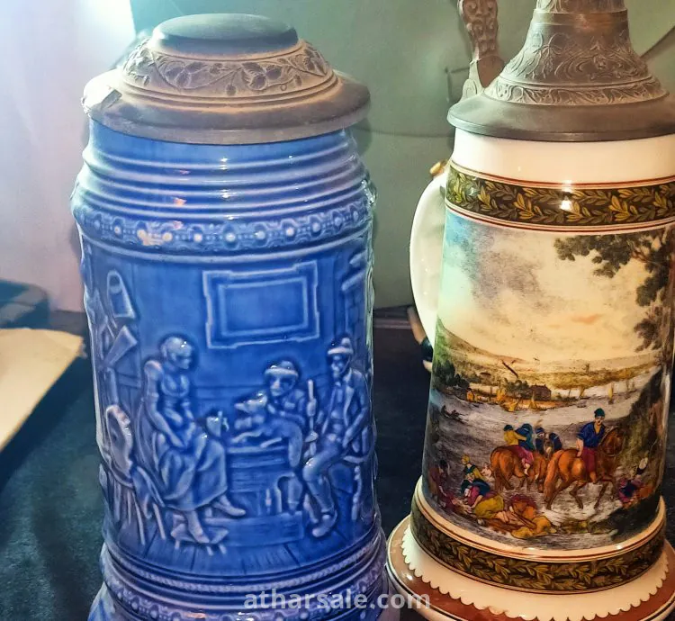 2 من اكواب البيرة الالمانيا القديمة تصلح للدكور