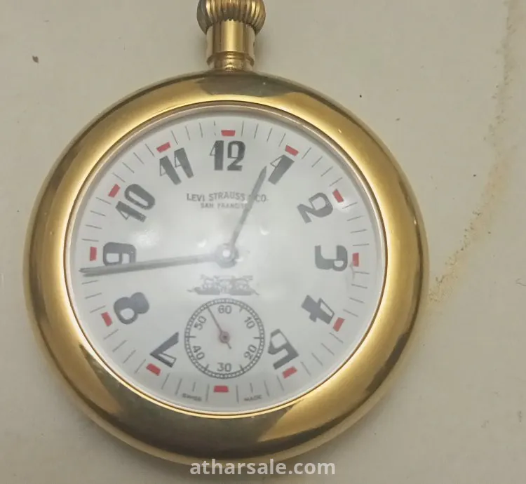 ساعة جيب مطليه ذهب