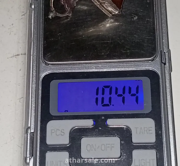 ختم عثماني فضه بحجر كهرمان