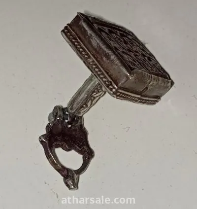 ختم عثماني فضه بحجر كهرمان 7