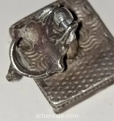 ختم عثماني فضه بحجر كهرمان 6