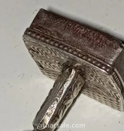 ختم عثماني فضه بحجر كهرمان 5