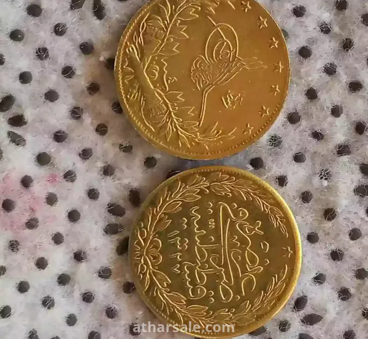 عملة ذهب عثماني عيار٢٢ تاريخ ١٣٢٧
