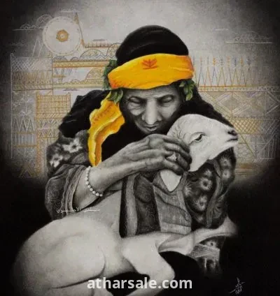 اللوحة الأصلية  للعجوز ( ثمراء )