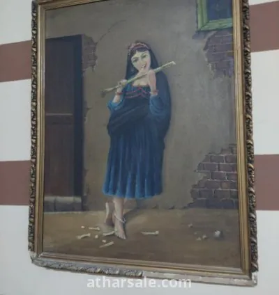 لوحة قديمة لفلاحة