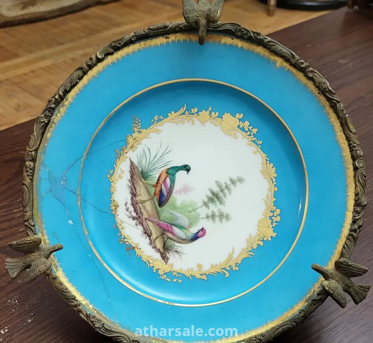 تحفة أثرية فرنسية فاخرة – فروتيرة سنتر بيس (fruitière centrepiece) اواخر القرن ١٩ أصلية مختومة