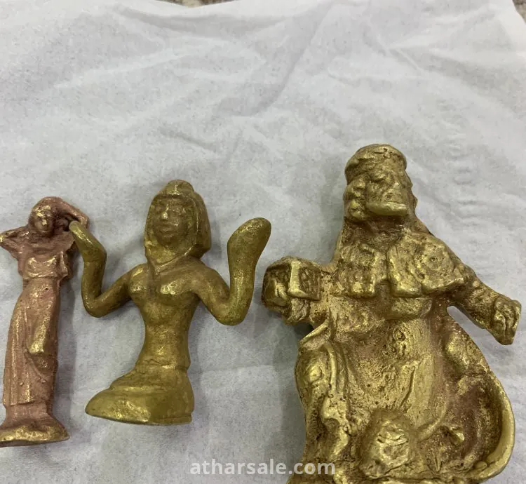 copper statue gold old