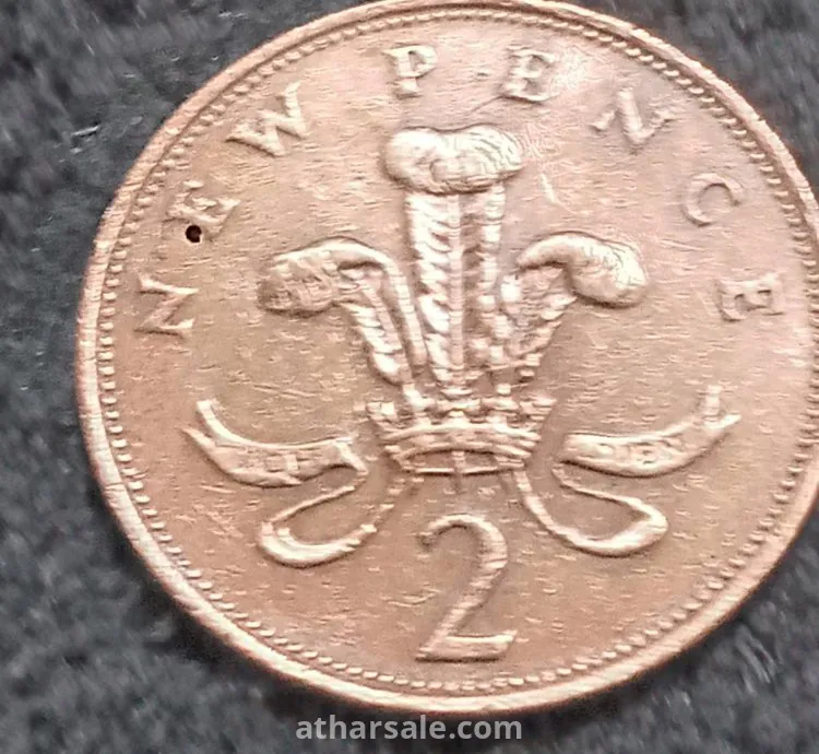 RARE 1981 2 NEW PENCE British Elizabeth II Coin BN