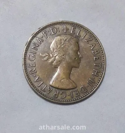 عملة معدنية بريطانية الملكة أليزابيث
