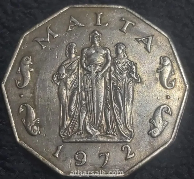 1972 Malta 50 Cents KM#12