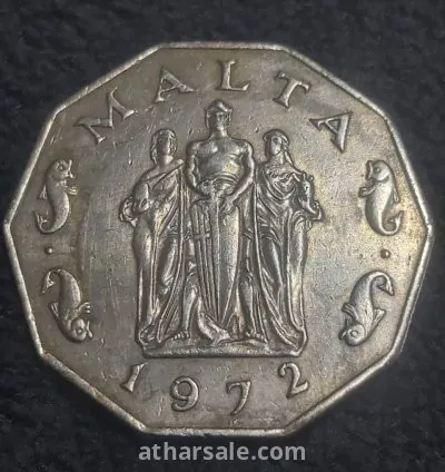 1972 Malta 50 Cents KM#12