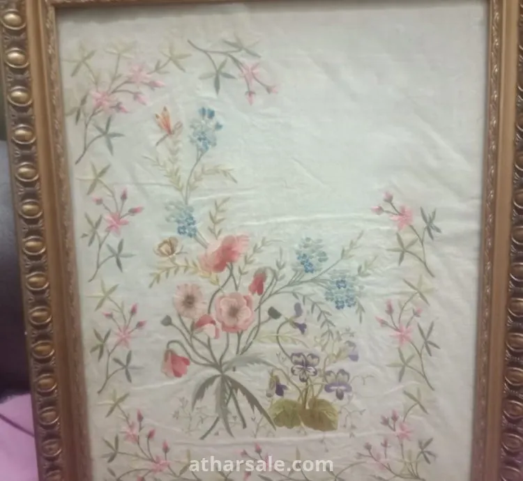 تابلوه تطريز شغل يدوي عمره 70 عام