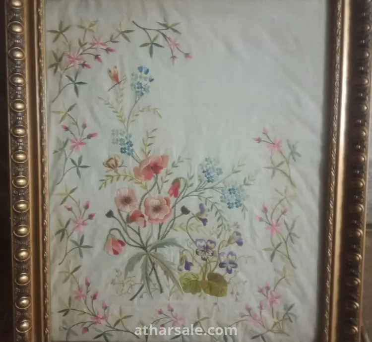 تابلوه تطريز شغل يدوي عمره 70 عام