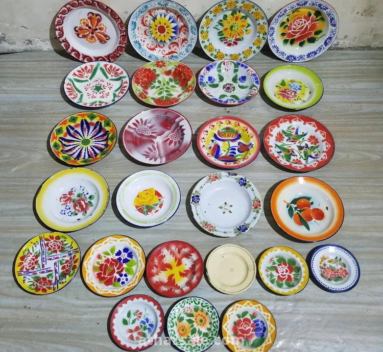 صحون خضار قديمه رسومات ونقشات