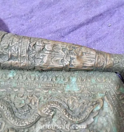 Conch trumpet, in an embossed  mount