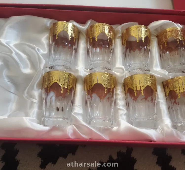 gold-plated crystal glasses