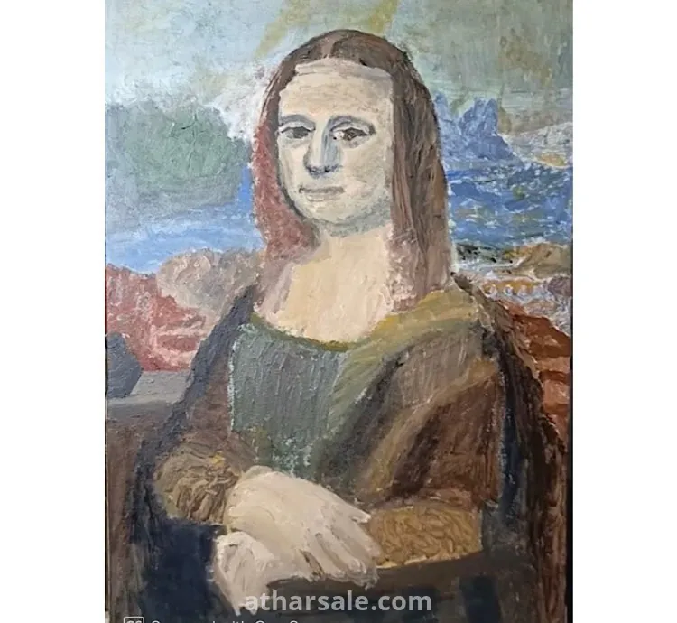 لوحة زيتية نادرة على القماش – الموناليزا