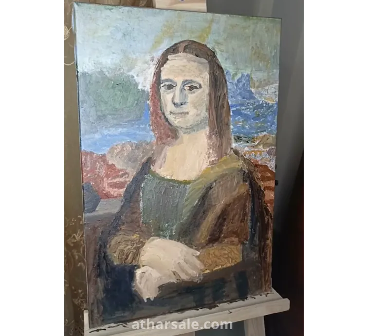 لوحة زيتية نادرة على القماش – الموناليزا