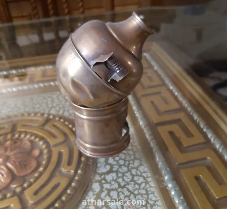 Antique copper fava bean pot