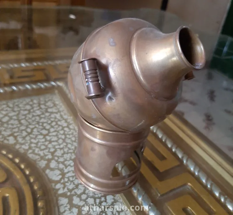 Antique copper fava bean pot