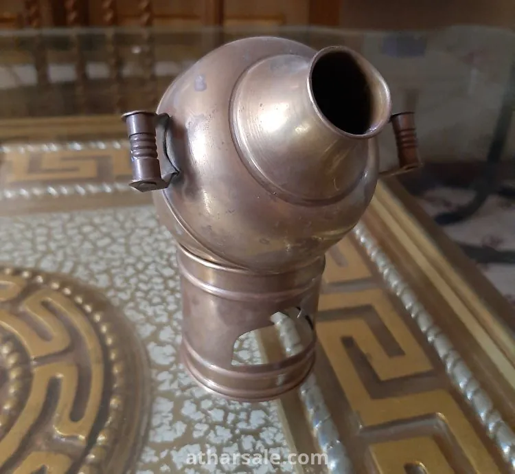 Antique copper fava bean pot