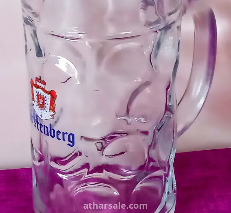كأس انتيك من الزجاج النمساوي الاصلي المختوم سعة 1 لتر