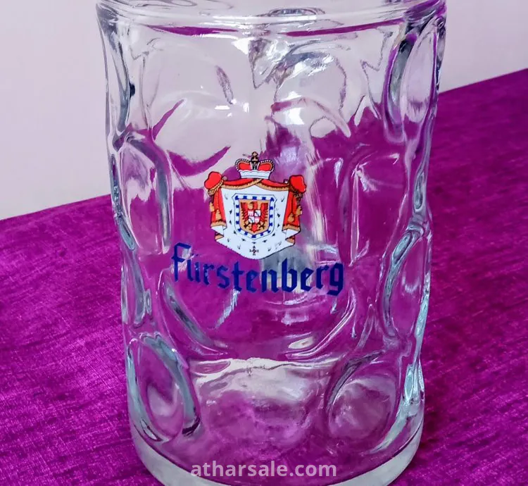 كأس انتيك من الزجاج النمساوي الاصلي المختوم سعة 1 لتر