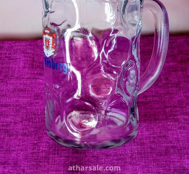 كأس انتيك من الزجاج النمساوي الاصلي المختوم سعة 1 لتر