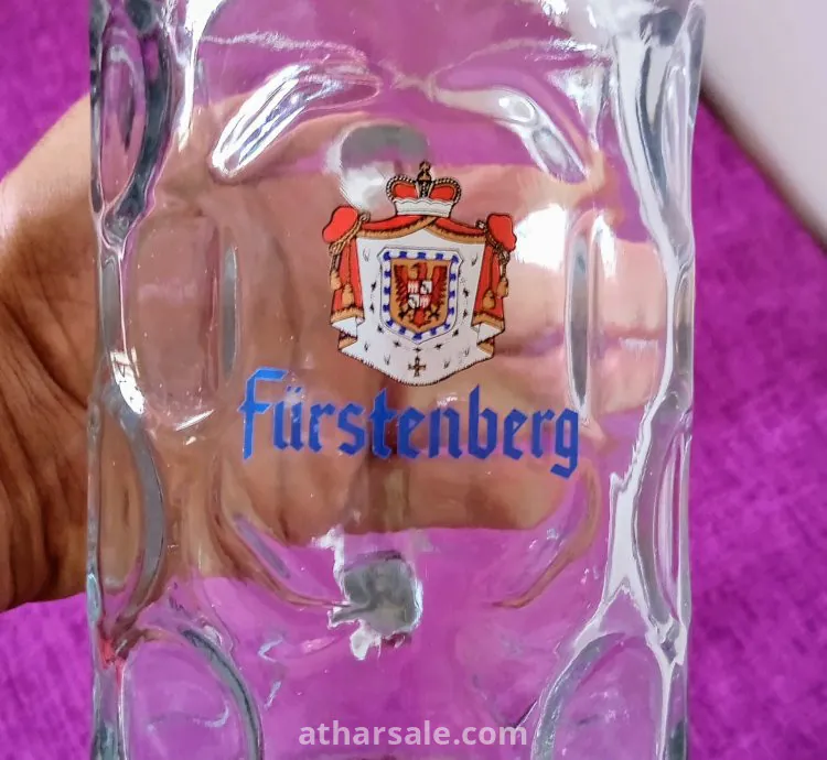 كأس انتيك من الزجاج النمساوي الاصلي المختوم سعة 1 لتر