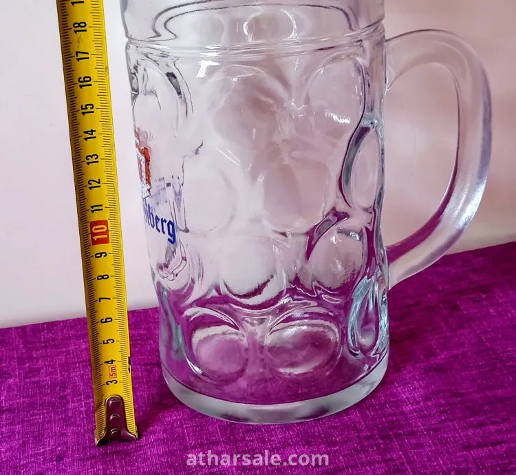 كأس انتيك من الزجاج النمساوي الاصلي المختوم سعة 1 لتر