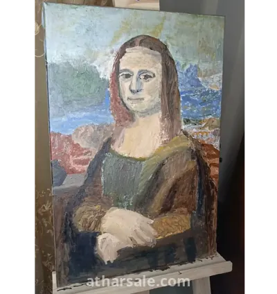 لوحة زيتية نادرة على القماش – الموناليزا