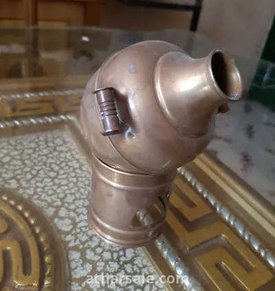 Antique copper fava bean pot