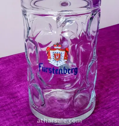 كأس انتيك من الزجاج النمساوي الاصلي المختوم سعة 1 لتر 9