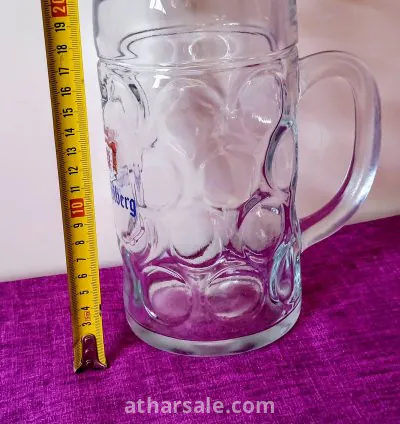 كأس انتيك من الزجاج النمساوي الاصلي المختوم سعة 1 لتر 5