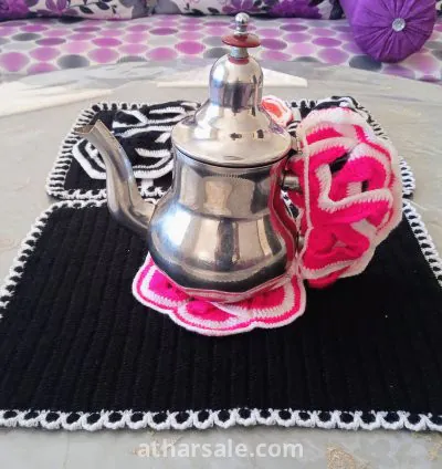 طقم سفرة مكون من 10 قطع يدوية الصنع من خيوط الصوف 5