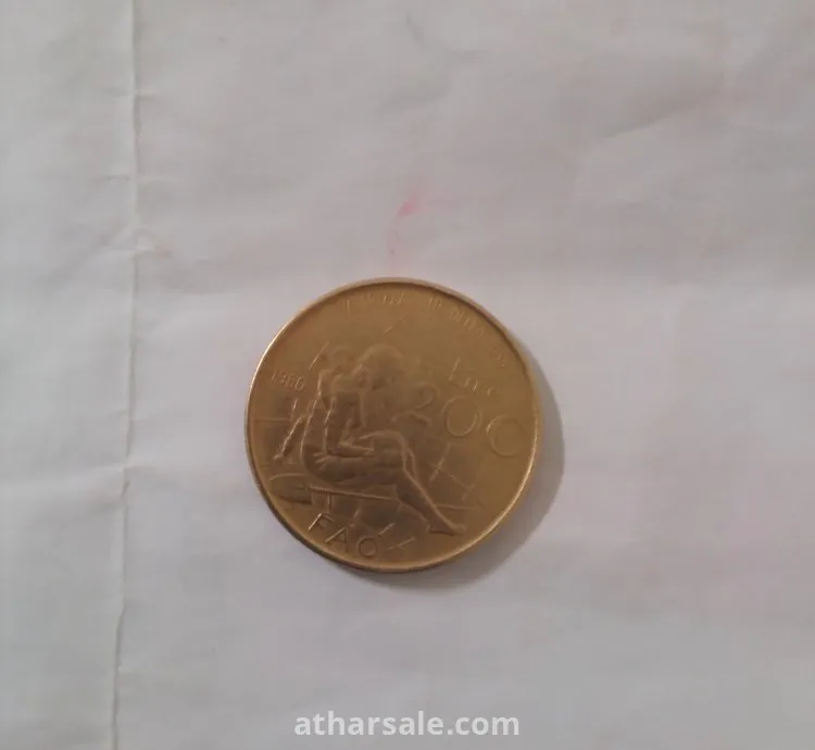 عملة معدنية ايطاليا 200   lire   1980