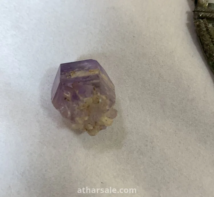 Antique beauty accessories and purple quartz stone