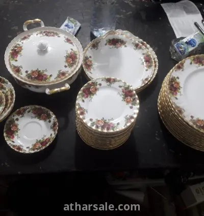 طقم صيني المالكي رويال البرت الأصلي 4