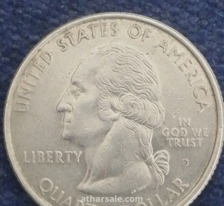 Five Cents of Jefferson's Era in 2000 and quarter A dollar  Washington era in 1999