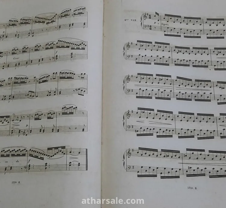 نوت موسيقية أصلية من القرن التاسع عشر