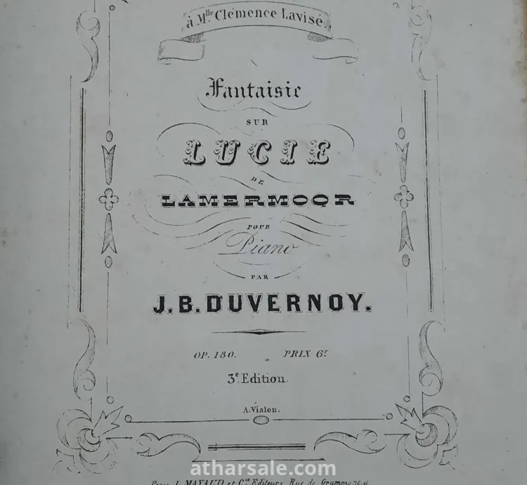 نوت موسيقية أصلية من القرن التاسع عشر