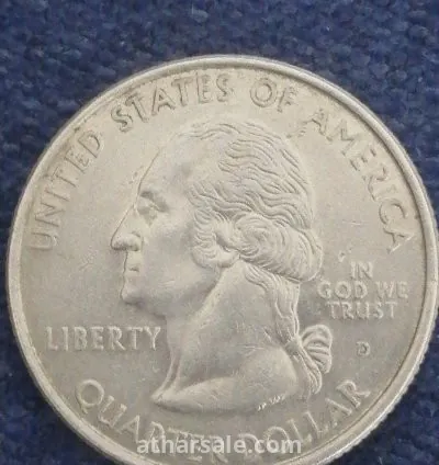 Five Cents of Jefferson's Era in 2000 and quarter A dollar  Washington era in 1999 4