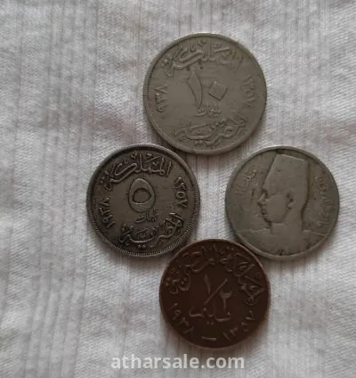 بيع عملة فضية ملكية مصرية قديمة ونادرة