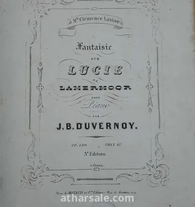 نوت موسيقية أصلية من القرن التاسع عشر 6