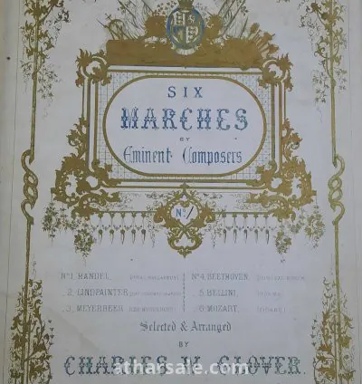 نوت موسيقية أصلية من القرن التاسع عشر 4